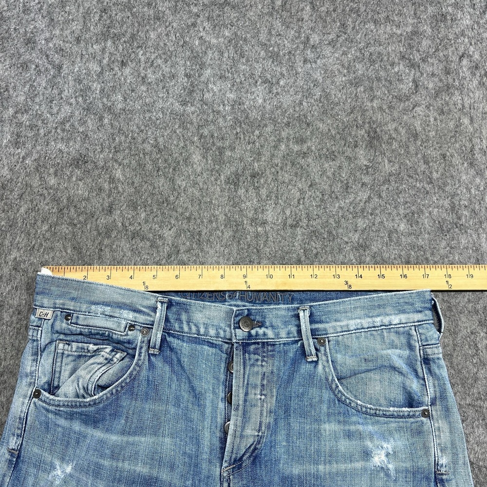 Citizens Of Humanity Emerson Jeans Womens 28 Blue Slim Boyfriend Distressed - Picture 15 of 16
